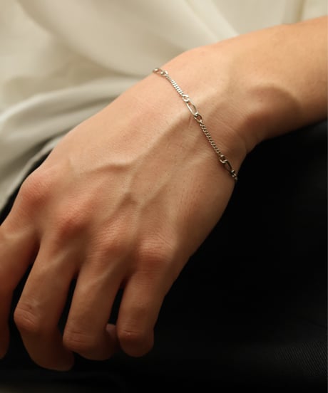c.1940s France / ミックスチェーンブレスレット/Silver
