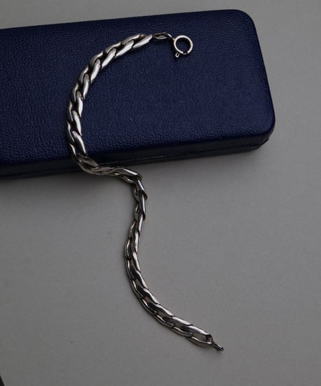 c.1960 Italia Arezzo / カーブチェーンブレスレット/ silver925