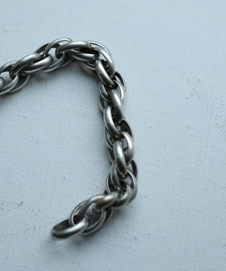 c.1960 France / Woven チェーンブレスレット　/ Silver 800
