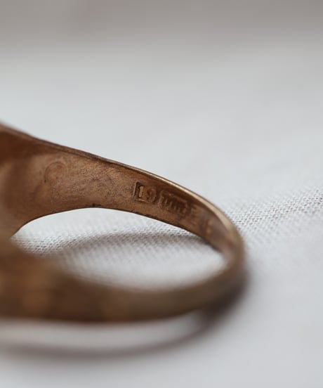 c.1900 UK/ ゴールドシグネットリング/19ct rolled gold