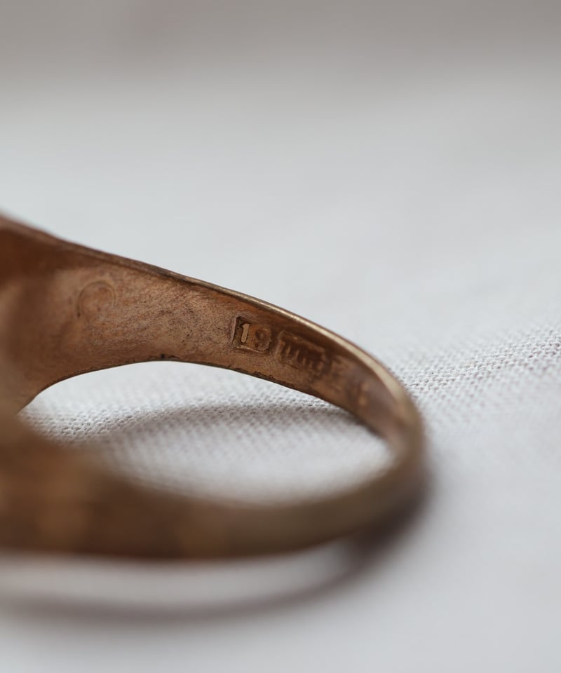 c.1900 UK/ ゴールドシグネットリング/19ct rolled gold | BLUE