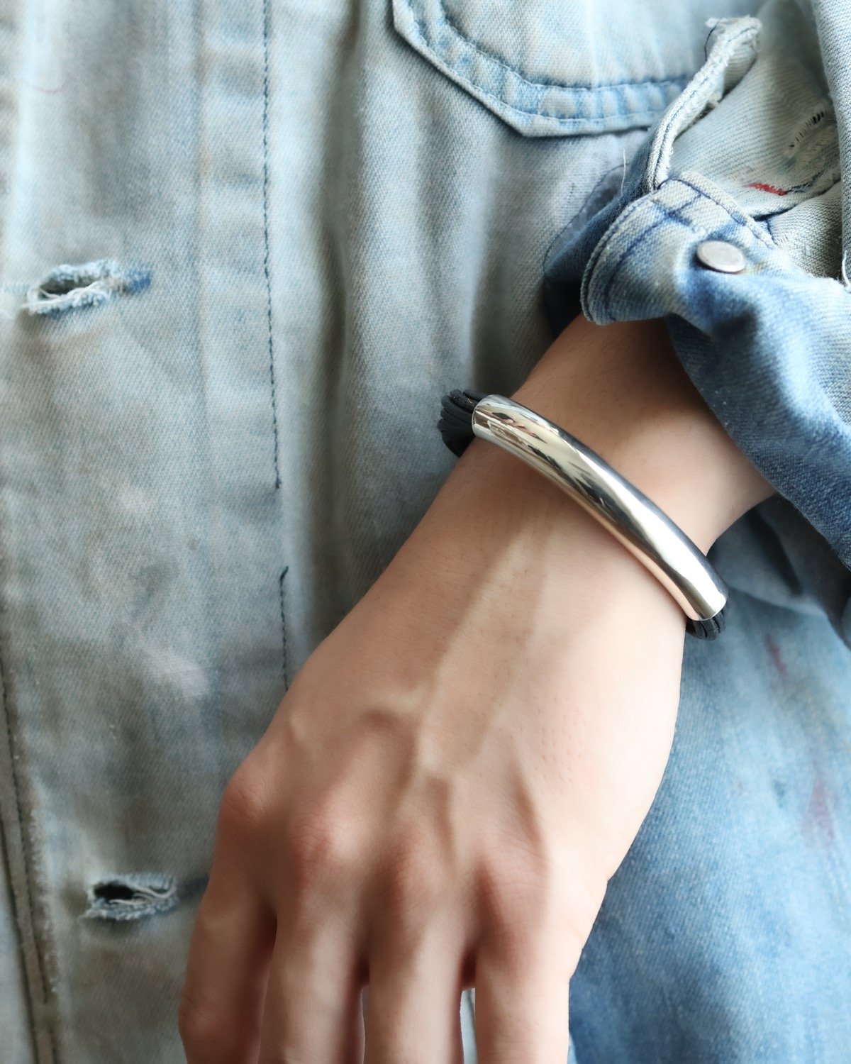 c.1990s USA / Silver 925 × Leather ブレスレット | BLU