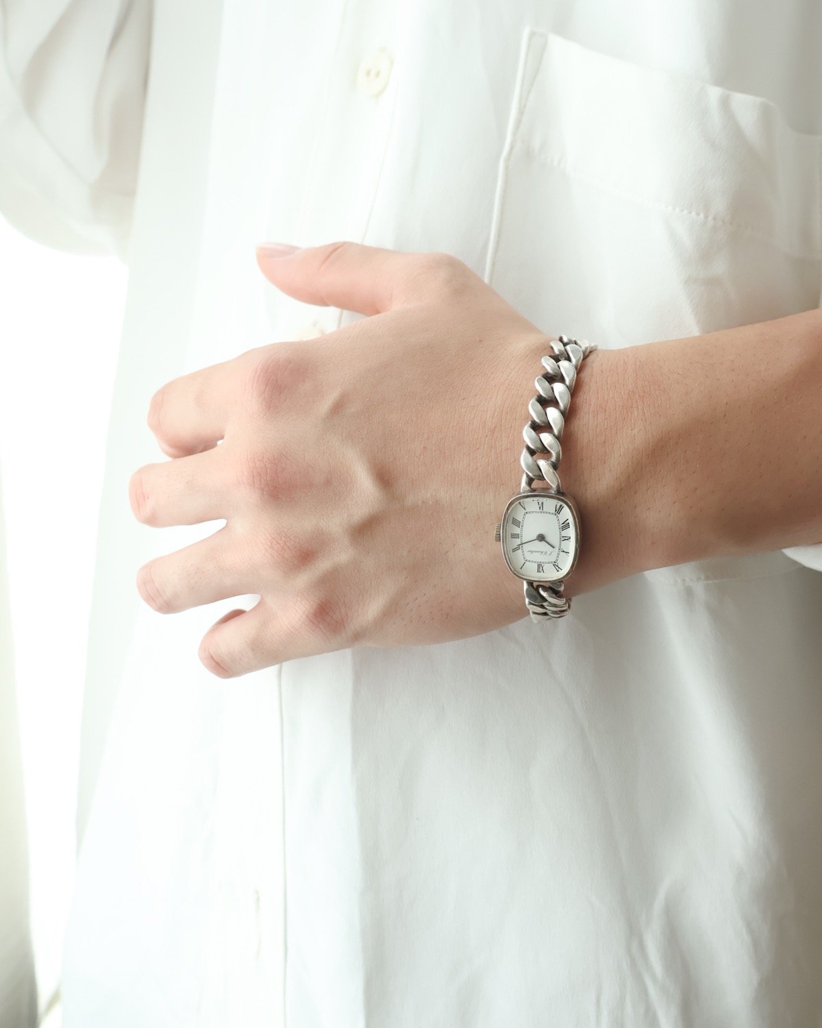 c.1970 Swiss × Germany / ブレスレットウォッチ / Silver 80