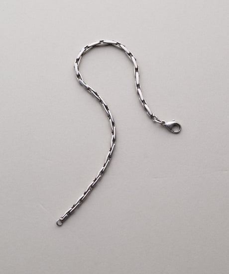 c.1980–90 / Elongated Link Chain Bracelet / Silver 925