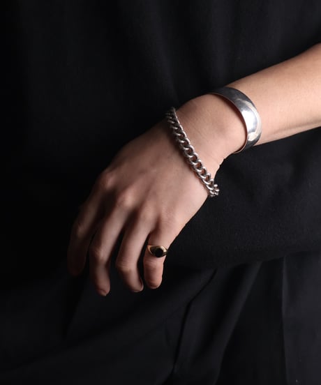 c.1960 France / Gourmette Chain Bracelet / Silver 800