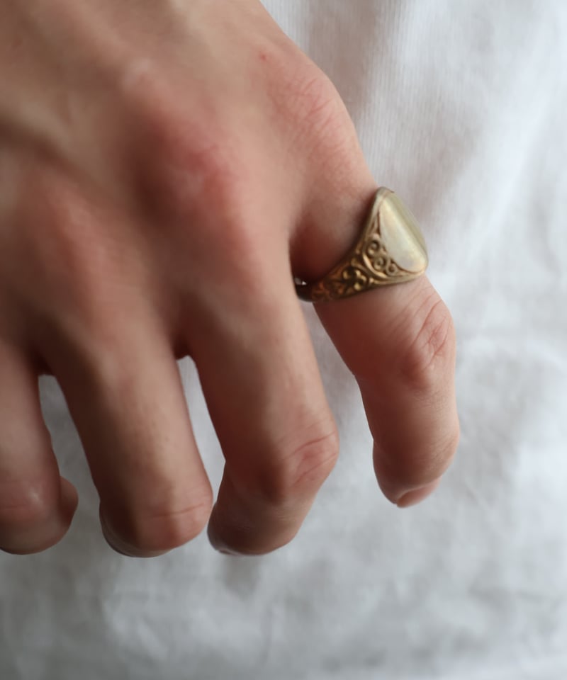c.1900 UK/ ゴールドシグネットリング/19ct rolled gold | BLUE