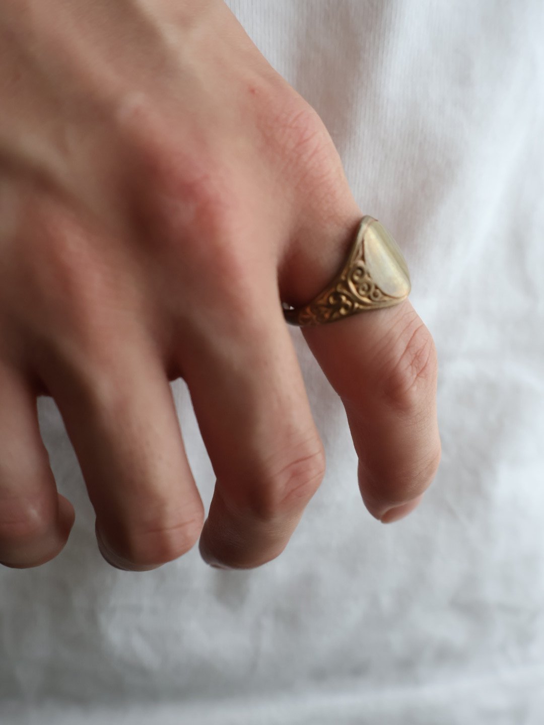 c.1900 UK/ ゴールドシグネットリング/19ct rolled gold | BLUE