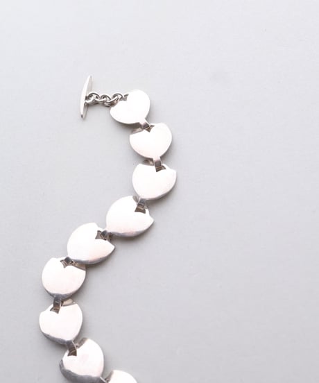 c.1960 Denmark / Herman Siersbøl / Leaf Link Bracelet / Silver 925