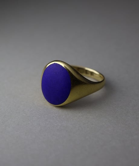 1930 England London/ アンティークシグネットリング/ラピスラズリ/18CT GOLD