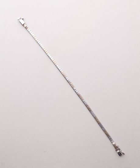 c.1970 Italy Arezzo / Elastic Link Bracelet / Silver 925