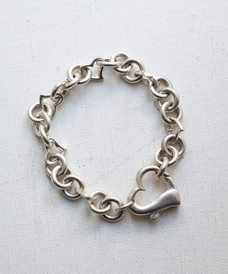 c.1980 Italy / ハートチェーンブレスレット / Silver 925 | BLU