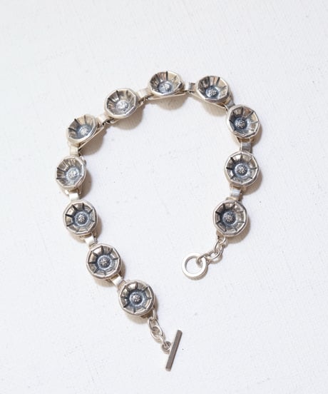 c1950 Denmark  / フラワーブレスレット / Sterling Silver 925 / John Lauritzen