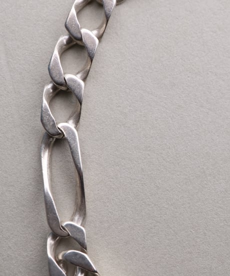 c.1950 France / Maille Cheval × Figaro Link Bracelet / Silver 800