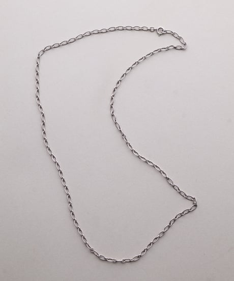c.1940 France / Oval Link Chain Necklace / Silver 800