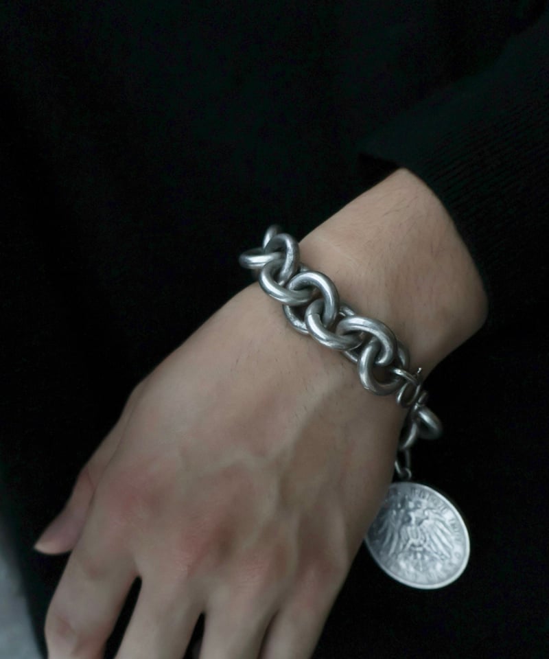 c.1930 Germany / ラウンドチェーンブレスレット / Silver 800 ×