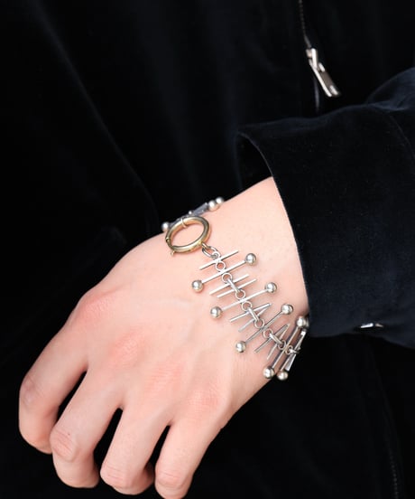 c.1950 Germany Geometric Structure Bracelet / Silver 800