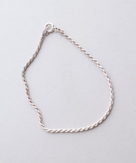 c.1990 Italy Twist Chain Bracelet / Silver 925