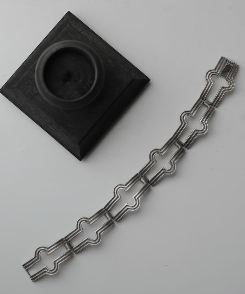 c.1950 France / アルーデコデザインブレスレット / Silver 800