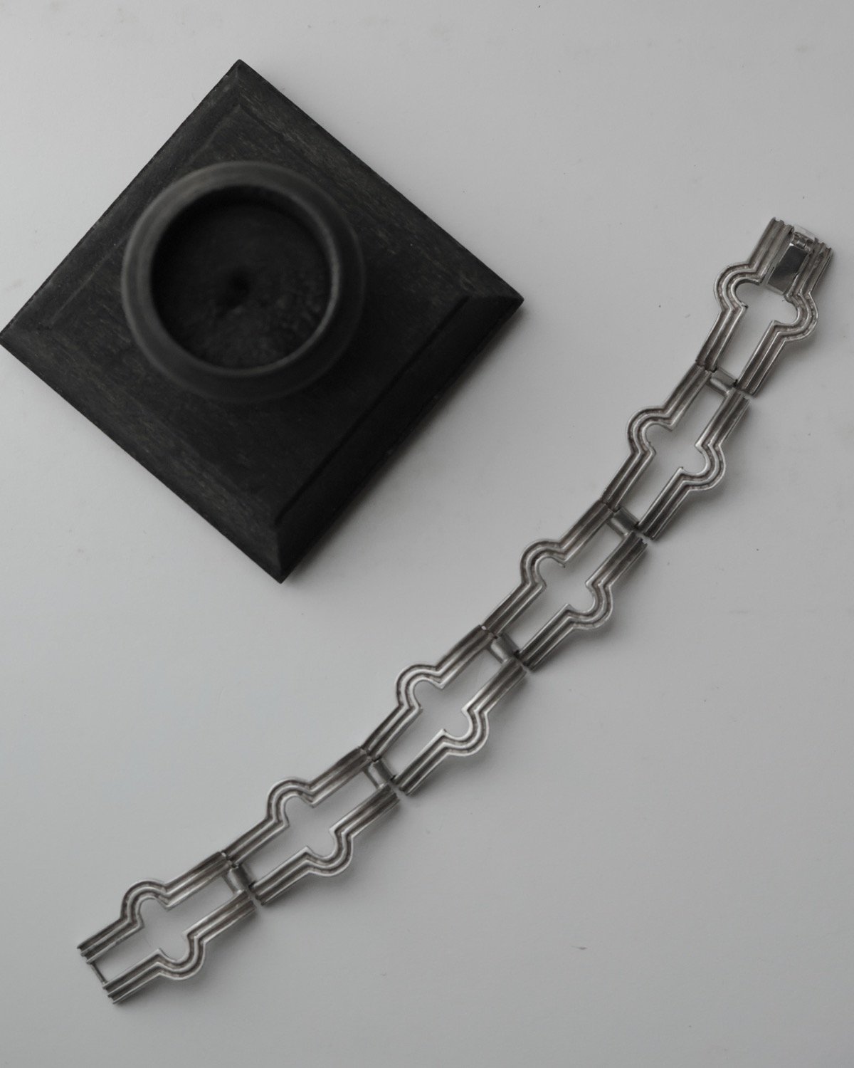 c.1950 France / アルーデコデザインブレスレット / Silver 800