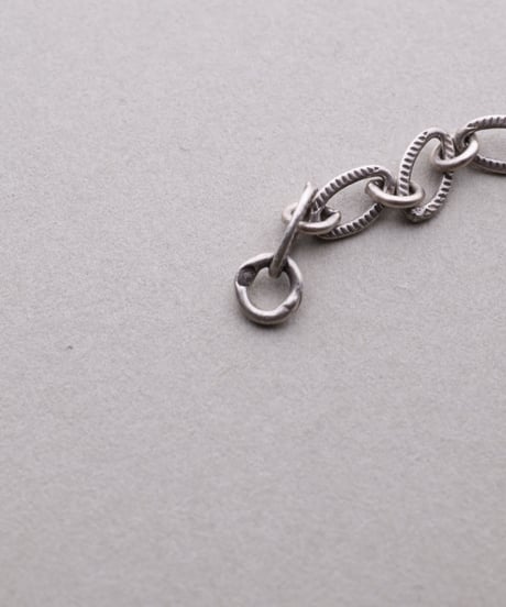c.1940 France / Oval Link Chain Necklace / Silver 800
