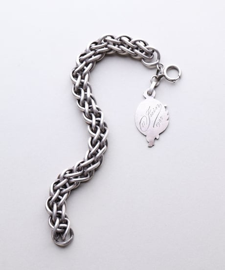 1905 France / Double Panier Watch Chain Bracelet / Silver 800