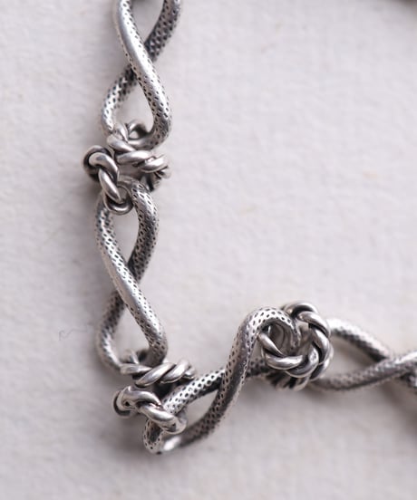 c.1910–30 France / Knot-linked Watch Chain Bracelet / Silver 800