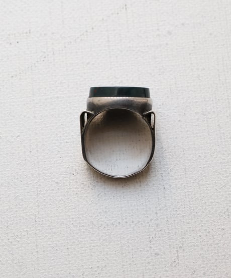 c.1921–1929 Czechoslovakia / アールデコ　シグネットリング / Silver 900 ✖️Bloodstone