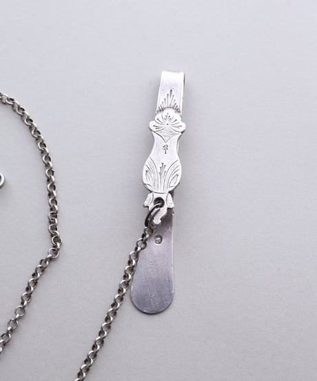c.1870 France / Napoleon III Chatelaine & Chain / Silver 800