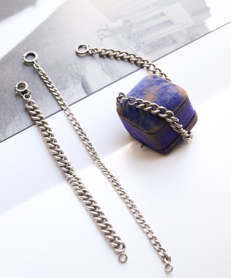 c.1900 France Paris / グルメットチェーンブレスレット / Silver 800