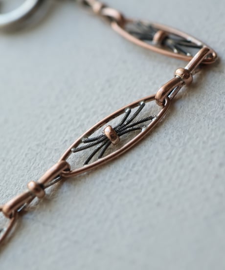 c.1900 France / ウォッチチェーン / ブレスレット　/ Silver 800 & Vermeil Rosé