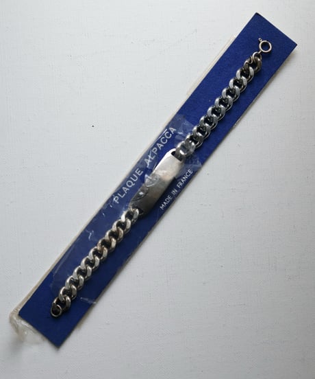 c.1950 France /  IDブレスレット/ Plaqué Alpacca / 未使用品