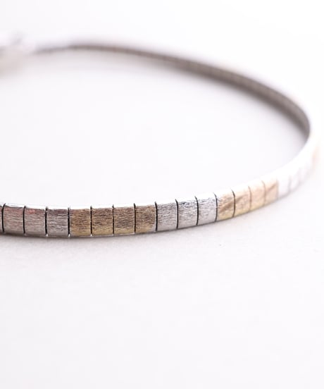 c.1970 Italy Arezzo / Elastic Link Bracelet / Silver 925