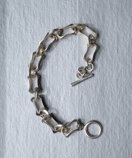 c.1970 France / Modernist Link Bracelet / Silver 925