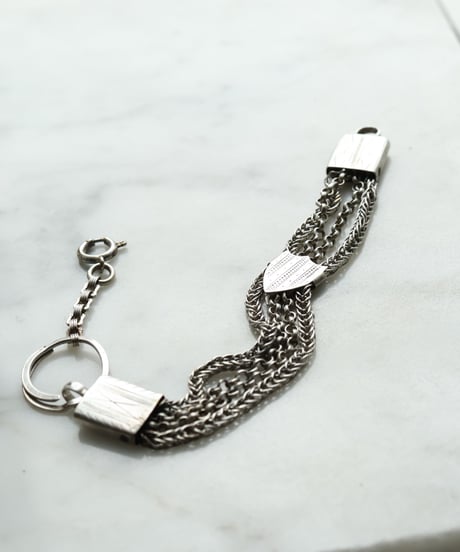c.1880 France Paris / マルチチェーン　シャトレーヌブレスレット / Silver 800