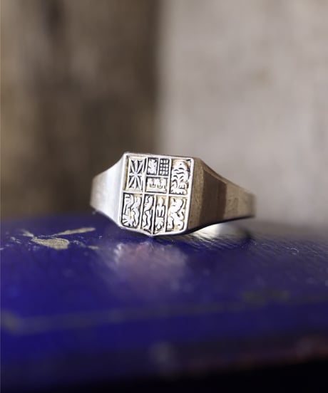 c.1930-50s France / シグネットリング/ Silver 800/ バスク地方