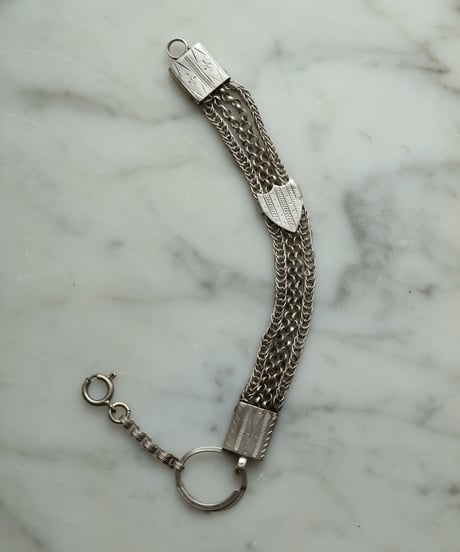 c.1880 France Paris / マルチチェーン　シャトレーヌブレスレット / Silver 800