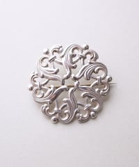 1943 Finland National Romantic Silver Brooch by Hopeatakomo / Silver 813