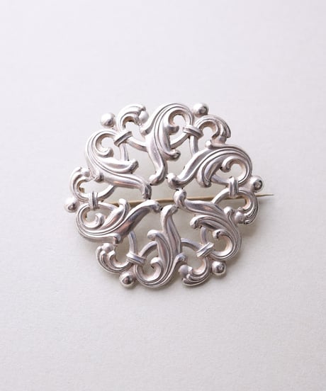 1943 Finland National Romantic Silver Brooch by Hopeatakomo / Silver 813