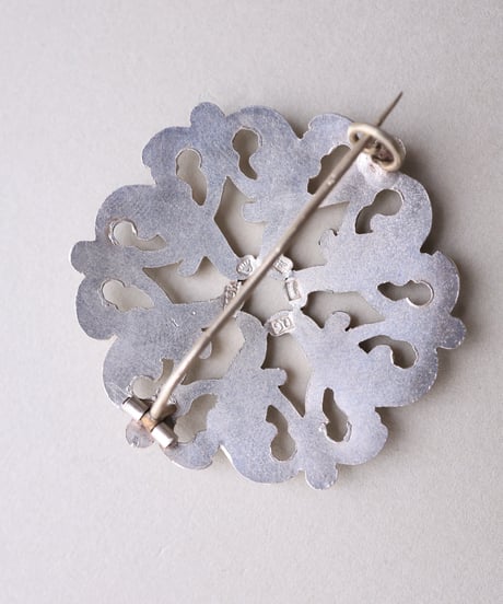 1943 Finland National Romantic Silver Brooch by Hopeatakomo / Silver 813