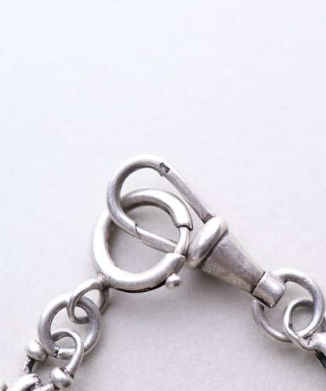 c.1900 France Watch Chain Necklace & Bracelet / Silver 800
