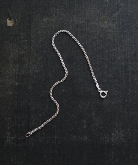 c.1990 Italy Twist Chain Bracelet / Silver 925