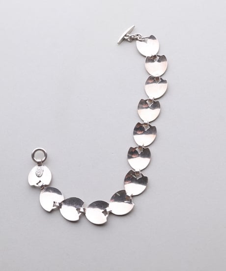 c.1960 Denmark / Herman Siersbøl / Leaf Link Bracelet / Silver 925