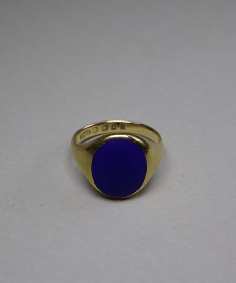 1930 England London/ アンティークシグネットリング/ラピスラズリ/18CT GOLD