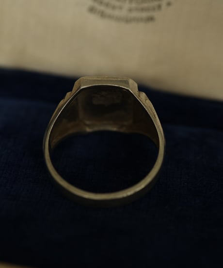 c.1950 Germany / アールデコスタイル/シグネットリング / Silver 835