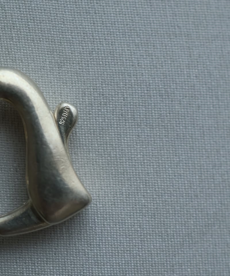 c.1980-90 Italy / ハートクラスプ/ロロチェーンブレスレット/ Silver