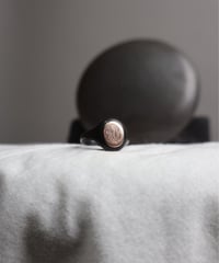 English antique モーニングジュエリー　ジェットリング　/9CT gold