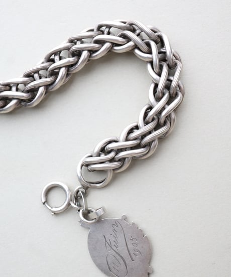 1905 France / Double Panier Watch Chain Bracelet / Silver 800