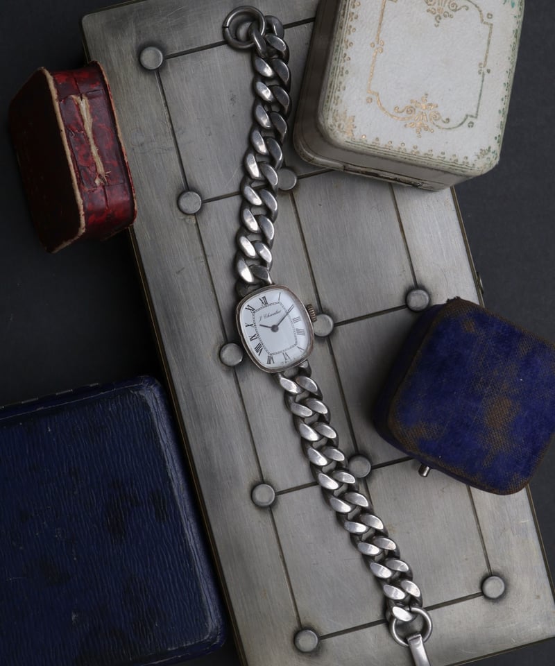 c.1970 Swiss × Germany / ブレスレットウォッチ / Silver 80