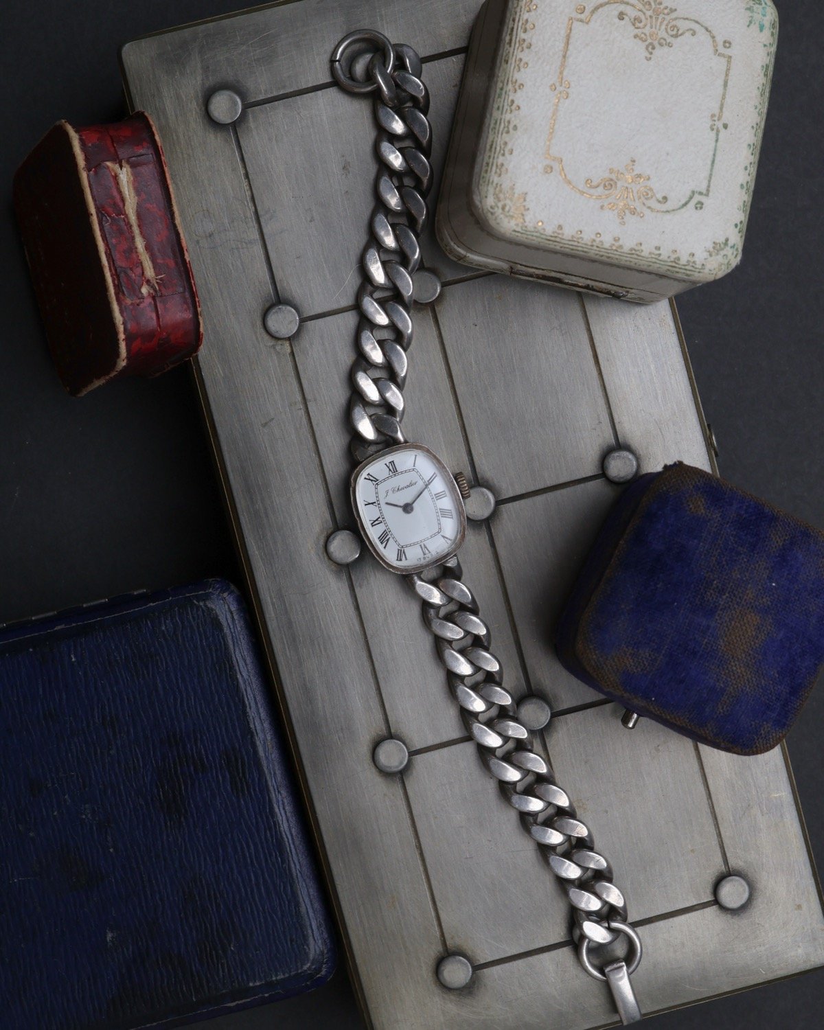 c.1970 Swiss × Germany / ブレスレットウォッチ / Silver 80