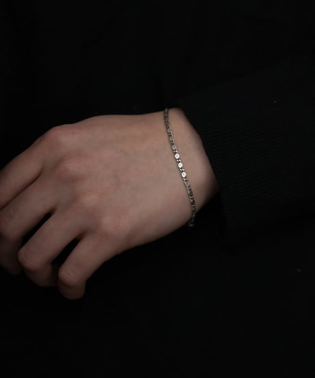 c.1960 Germany Snail Link Chain Bracelet / Silver 835
